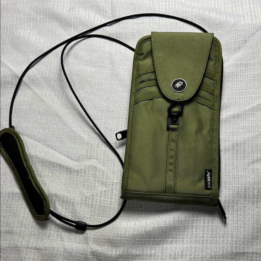 Pacsafe Green Crossbody Bag
